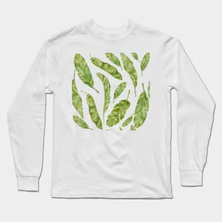 pattern with banana leaves Long Sleeve T-Shirt